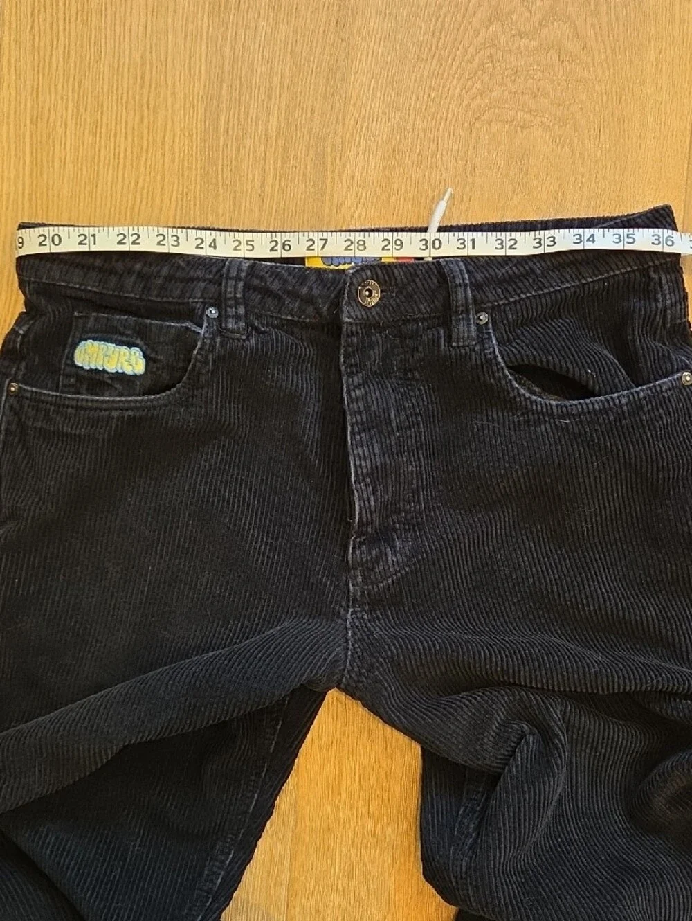 Empyre Black Corduroy Pants — Relaxed Straight Fit